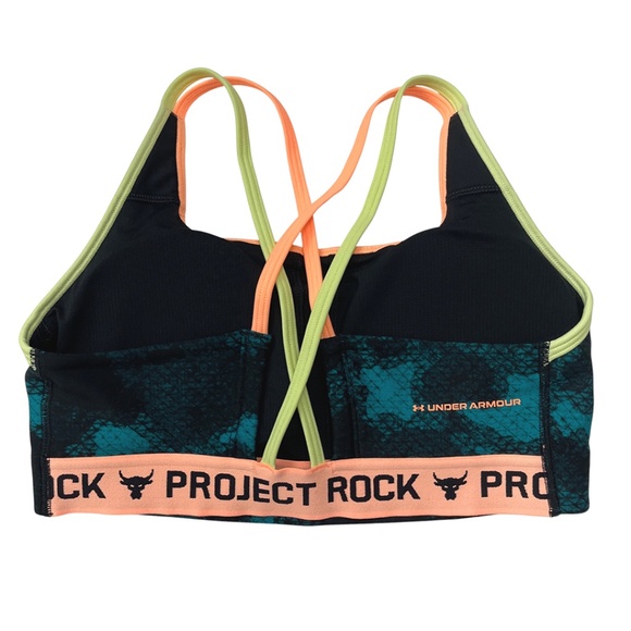 Under Armour Project Rock Crossback Sports Bra Large - Picture 2 of 13